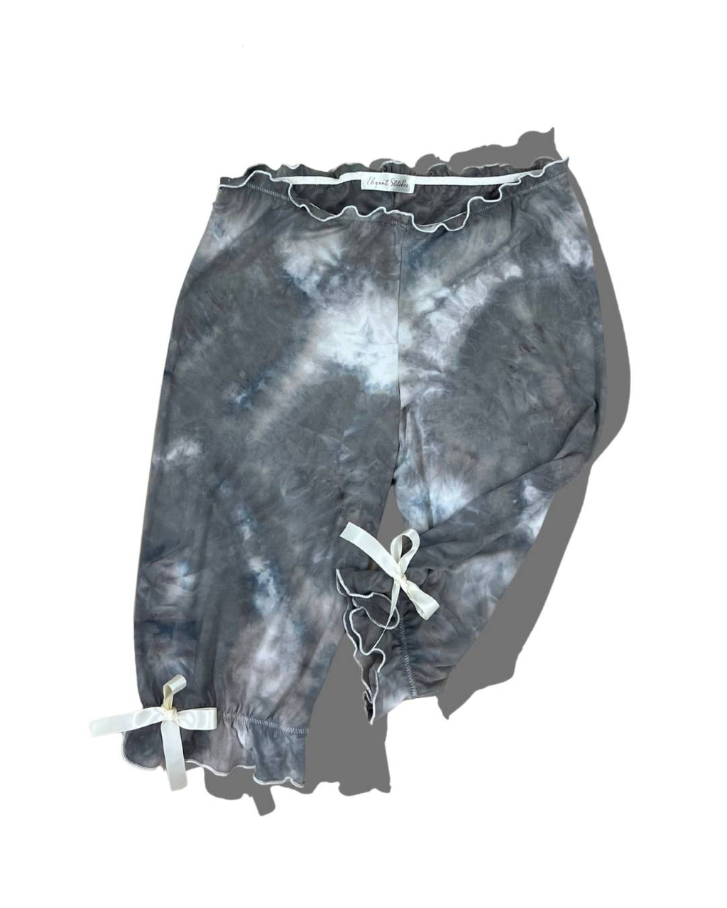 Midnight Marble Ruffle Pajama Capris