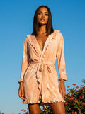 Peaches & Cream Ruffle Robe