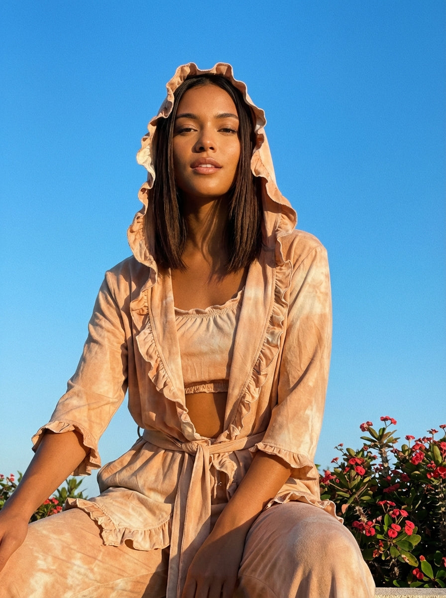 Peaches & Cream Ruffle Pajama Pants