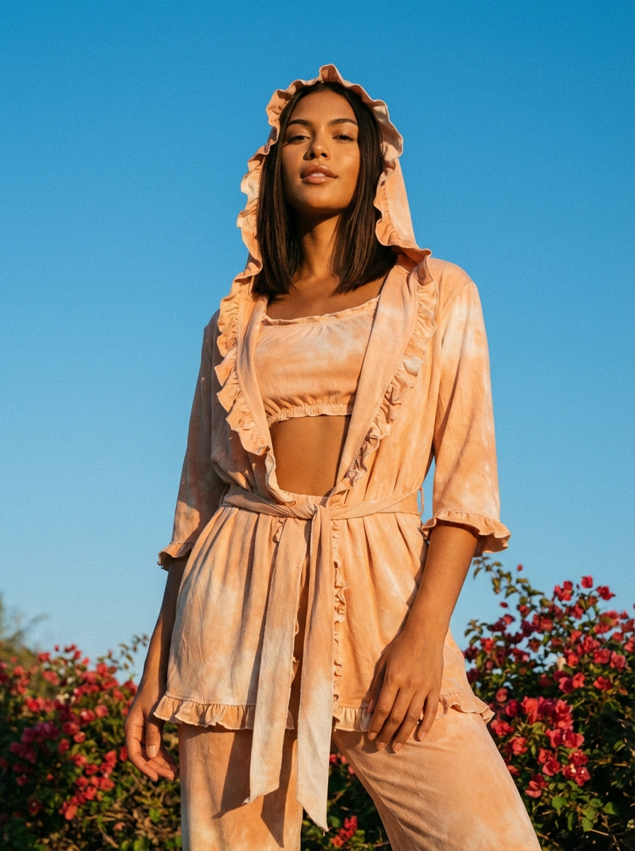 Peaches & Cream Ruffle Pajama Pants